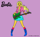Dibujo Barbie guitarrista pintado por mireya12
