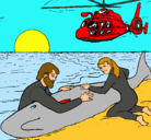 Dibujo Rescate ballena pintado por clany