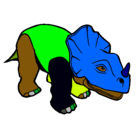 Dibujo Triceratops II pintado por zair