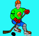 Dibujo Jugador de hockey sobre hielo pintado por alfredi