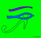 Dibujo Ojo Horus pintado por alfo