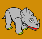 Dibujo Triceratops II pintado por triple