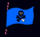 Dibujo Bandera pirata pintado por arman