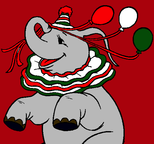 Elefante con 3 globos