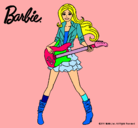 Dibujo Barbie guitarrista pintado por enola