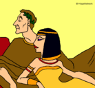 Dibujo César y Cleopatra pintado por casz