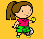 Dibujo Chica tenista pintado por albica