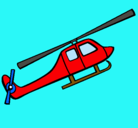 Dibujo Helicóptero de juguete pintado por avioneta
