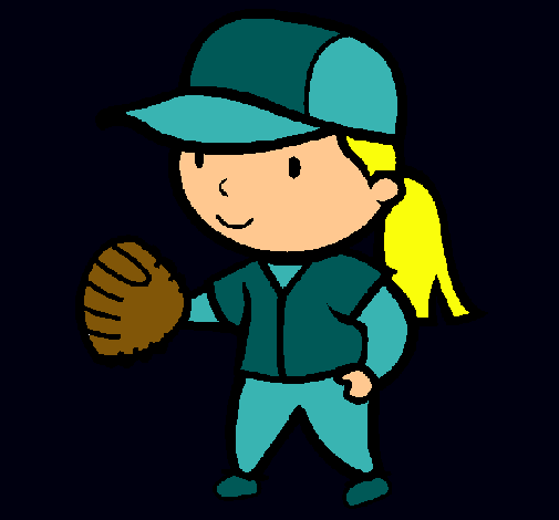 Dibujo Jugadora de béisbol pintado por lareina132