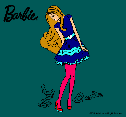 Barbie y su colección de zapatos