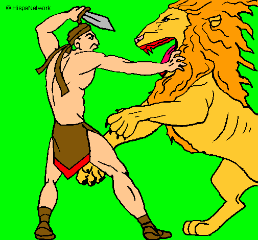 Gladiador contra león