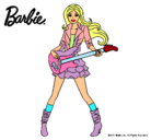 Dibujo Barbie guitarrista pintado por imane
