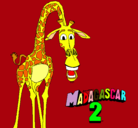 Dibujo Madagascar 2 Melman pintado por gatyes