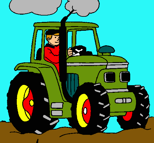 Tractor en funcionamiento