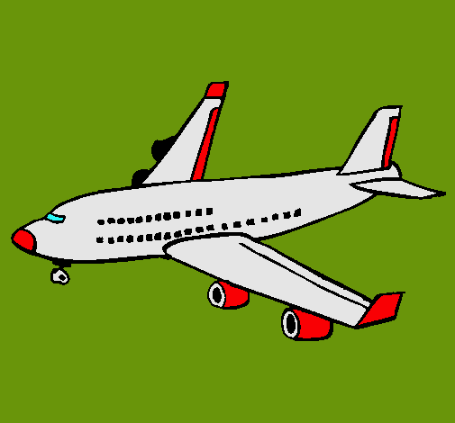 Dibujo Avión de pasajeros pintado por jumar