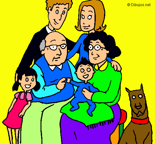 Dibujo Familia pintado por jumar