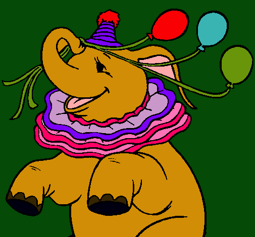 Elefante con 3 globos