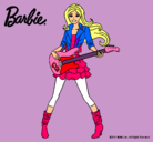 Dibujo Barbie guitarrista pintado por preciosa16