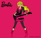 Dibujo Barbie guitarrista pintado por mica3934