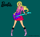 Dibujo Barbie guitarrista pintado por ilevargas