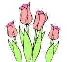 Dibujo Tulipanes pintado por bebeko