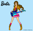 Dibujo Barbie guitarrista pintado por quitina