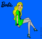 Dibujo Barbie sentada pintado por Valu001