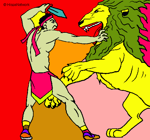 Gladiador contra león