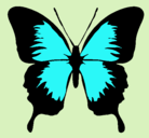 Dibujo Mariposa con alas negras pintado por papallonas