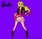 Dibujo Barbie guitarrista pintado por justincita