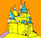 Dibujo Castillo medieval pintado por escalante