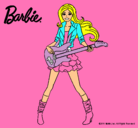 Dibujo Barbie guitarrista pintado por miriam12