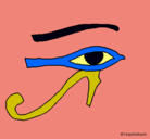 Dibujo Ojo Horus pintado por loli