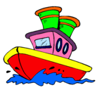 Dibujo Barco en el mar pintado por gaeel