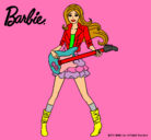Dibujo Barbie guitarrista pintado por DANIPRINCES