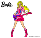 Dibujo Barbie guitarrista pintado por yrene