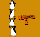 Dibujo Madagascar 2 Pingüinos pintado por BLANCO