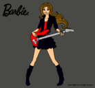 Dibujo Barbie guitarrista pintado por Oriolana