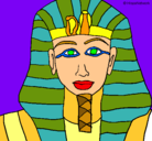Dibujo Tutankamon pintado por saraB