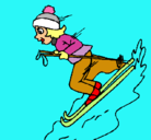Dibujo Esquiadora pintado por irenica