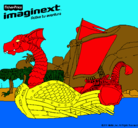 Dibujo Imaginext 20 pintado por tiranosaurio