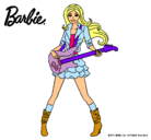Dibujo Barbie guitarrista pintado por Clarit