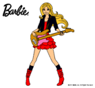 Dibujo Barbie guitarrista pintado por gguitar