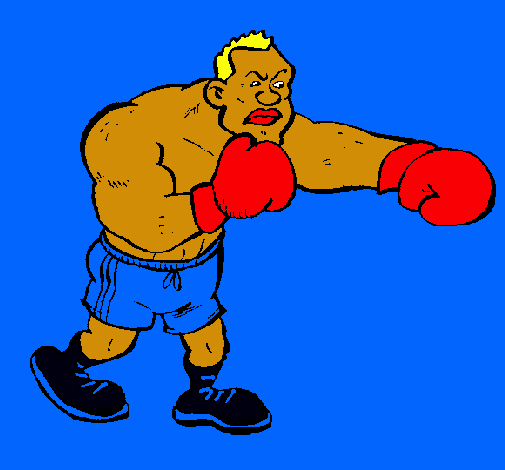 Dibujo Boxeador pintado por boxeo