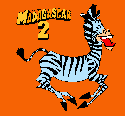 Dibujo Madagascar 2 Marty pintado por chiche1354