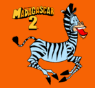 Dibujo Madagascar 2 Marty pintado por chiche1354