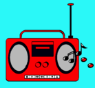 Dibujo Radio cassette 2 pintado por pinki