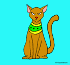 Dibujo Gato egipcio pintado por vvicente