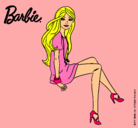 Dibujo Barbie sentada pintado por lareina