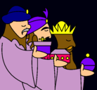 Dibujo Los Reyes Magos 3 pintado por saulada